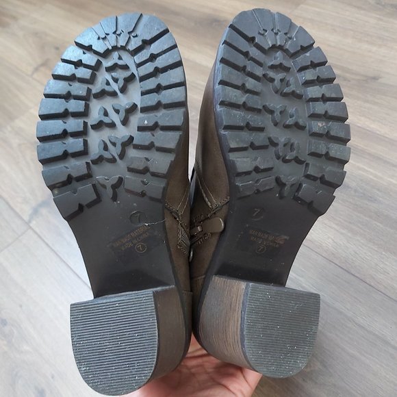 Leatherette Shearling Buckled Chunky Heel Bootie - Picture 7 of 7